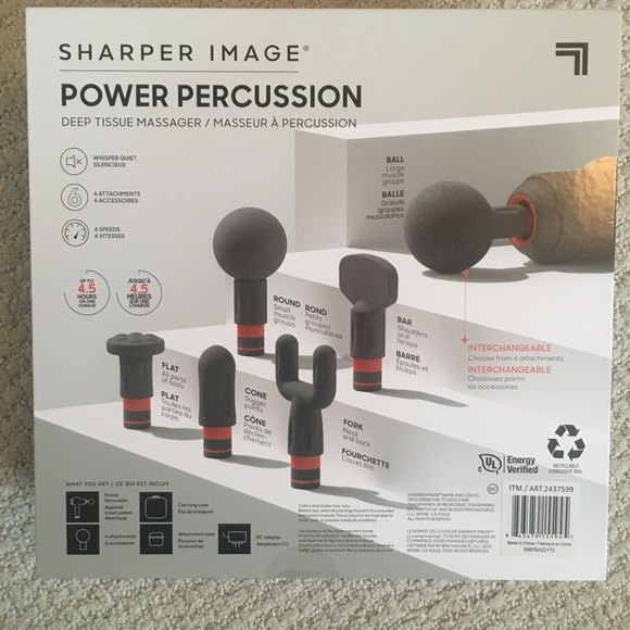 Sharper Image Power Percussion Deep Tissue Massager with 6 attachments & Case - Picture 7 of 13